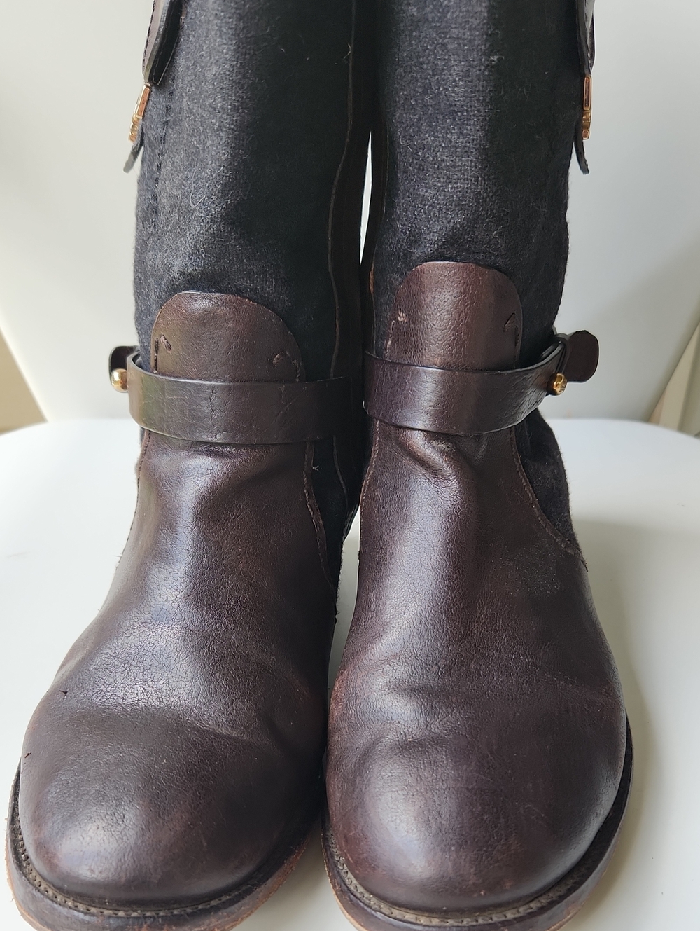 TORY BURCH Brown Leather BOOTS 7.5